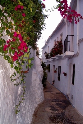 One of many peculiar passageways to be found throughout the village. A peculiar passageway sandwiched between the face of the mountain and a long row of houses at the top of the village.