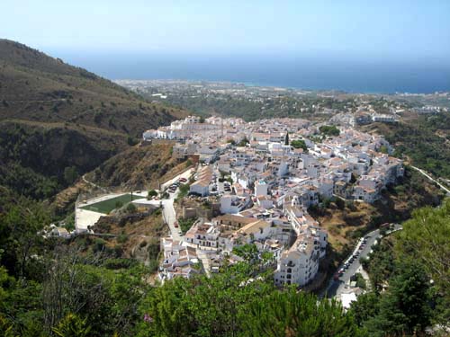 Another view of the new Frigiliana. A spectacular view of the new village of Frigiliana overlooking the Mediterranean sea.